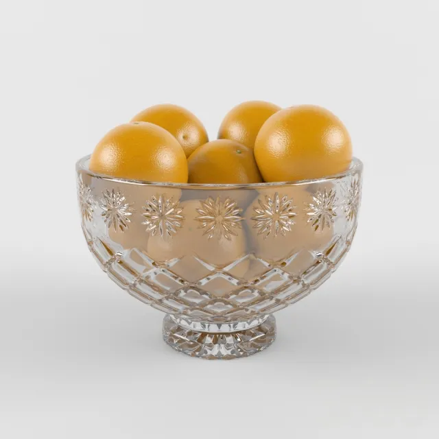 Crystal bowl with oranges – 211551