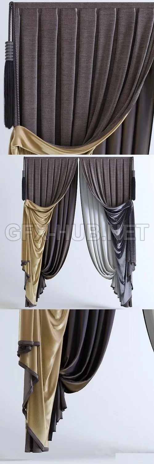 Curtains classic 3d model – 211727