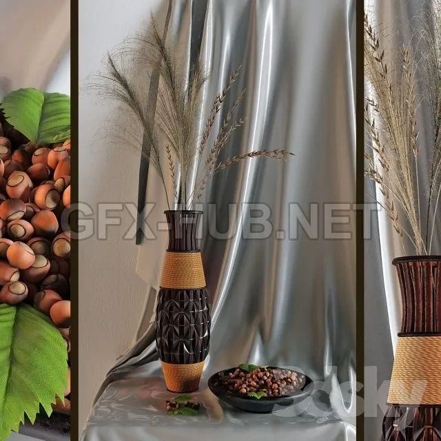 Decor with a vase and nuts – 212041