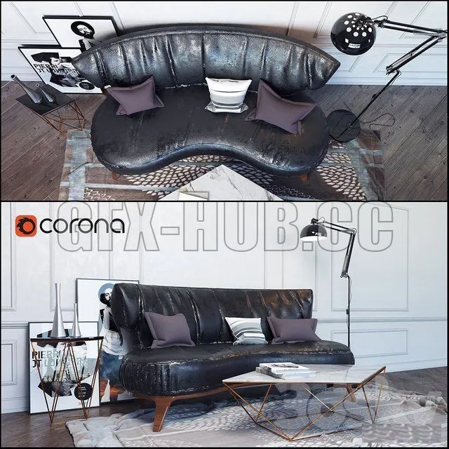 Decorative set Loft with a sofa Flexform – 212215
