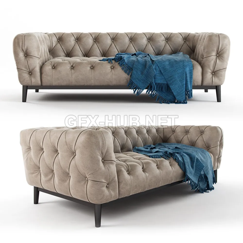 Dokos sofa with blue plaid – 212847