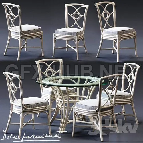 Dolcefarniente ORTENSIA Chair  IRENE Table – 212851