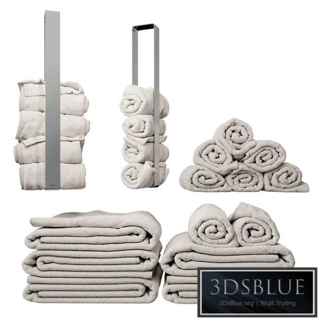Blomus towel set with holder 3DS Max - thumbnail 3