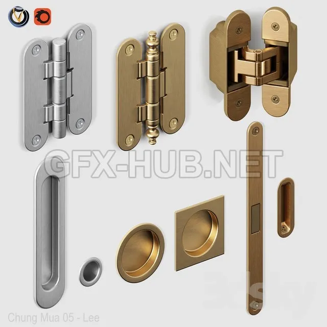 Door fittings Volkhovets from AGB and Simonswerk (VrayCorona) – 212929