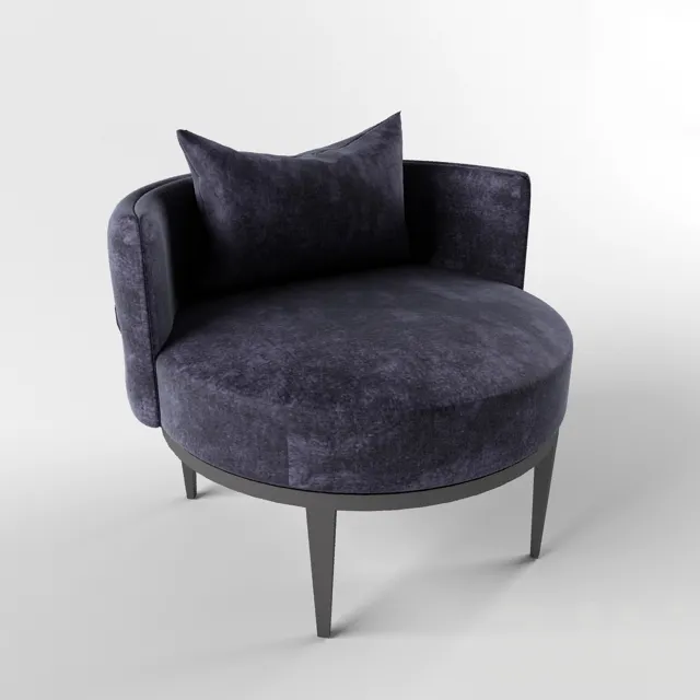 Elegant low velvet capitone chair – 213581