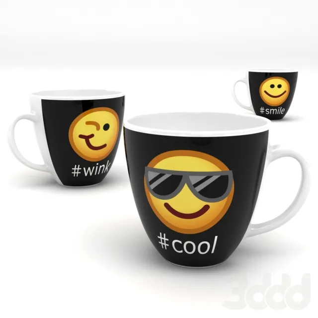 Emoticon mugs set – 213711