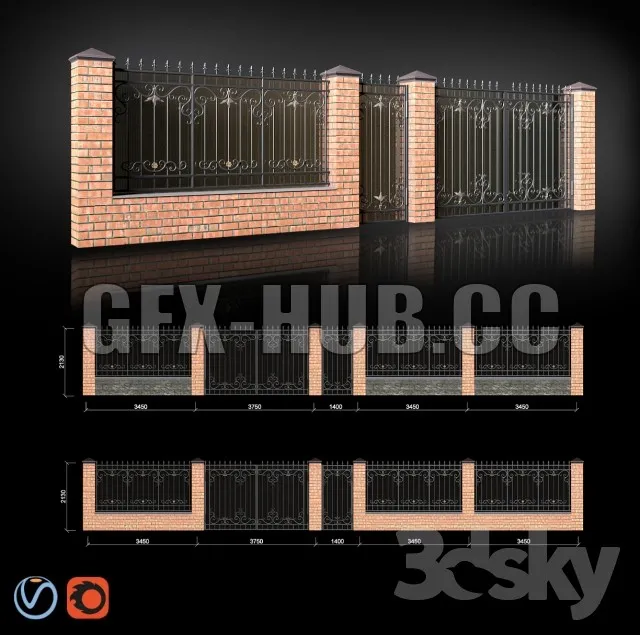 Fence with gates and wicket – 214175