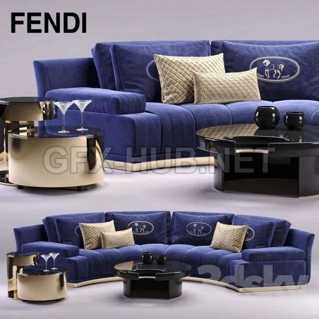 Fendi Artu Round Sectional Sofa – 214185