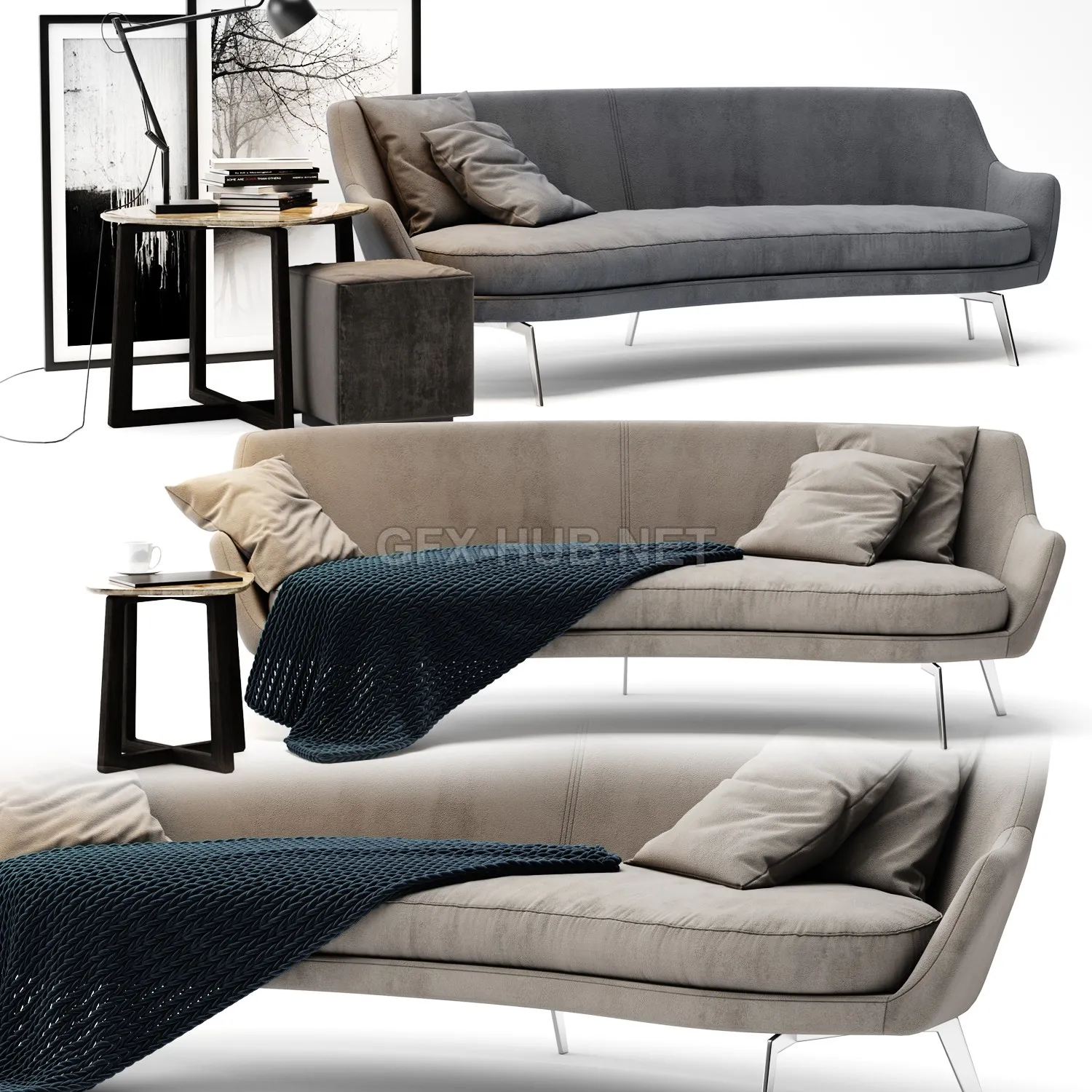 Flexform Guscio Sofa 3D model – 214549
