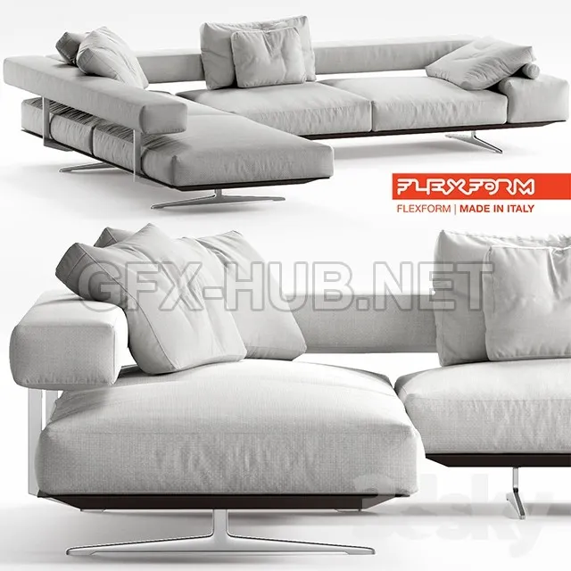 Flexform Wing sofa 3d model – 214577