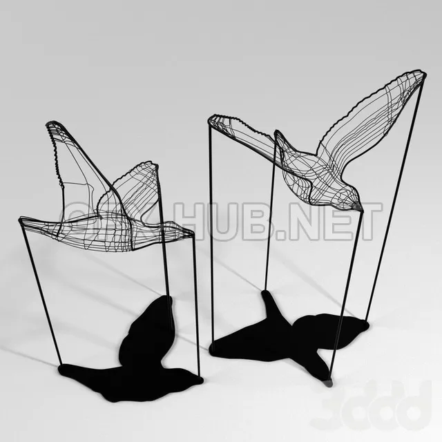 Flight Shadows decor sculpture by Artem Zakharchenko  two black birds – 214597