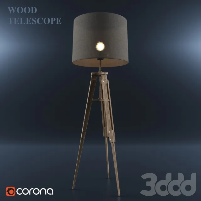 Floor lamp_WOOD TELESCOPE – 214631