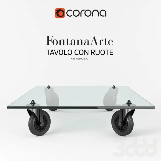 FontanaArte – Tavolo con Ruote – 214779