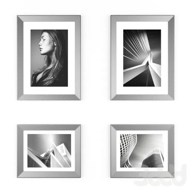 Frames with black and white photos – 214945