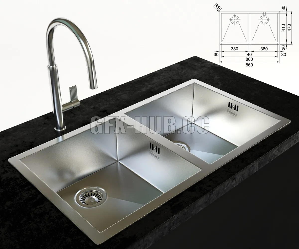 Franke sink and faucet – 214967