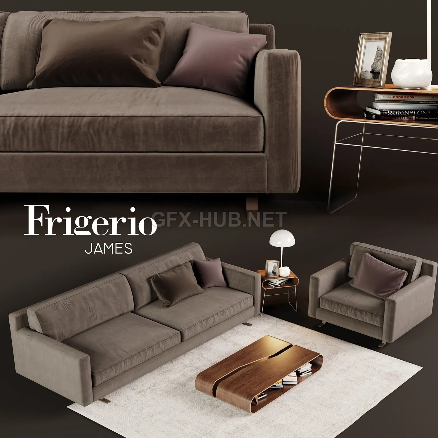 Frigerio James sofa and table – 215017