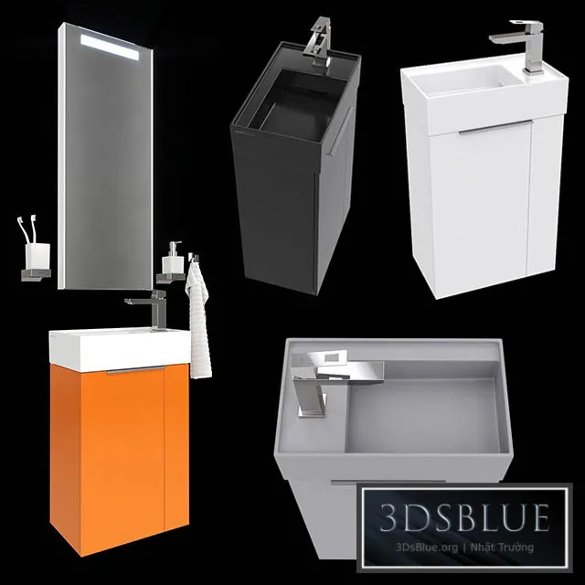 Mini-washbasin Laufen Kartell 815334 (815335). 3DS Max - thumbnail 3