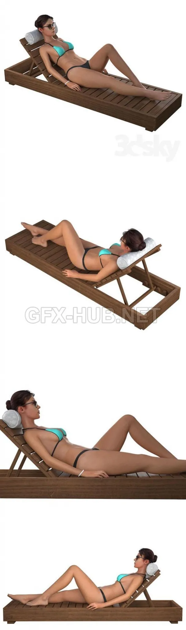 Girl on a deck-chair – 215439
