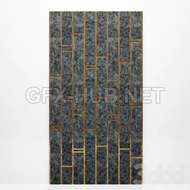 gold fabric panel – 215549