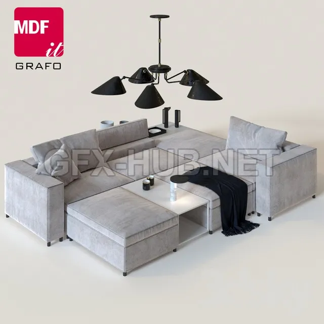 Grafo Mdfitalia Sofa 3d Model – 215615