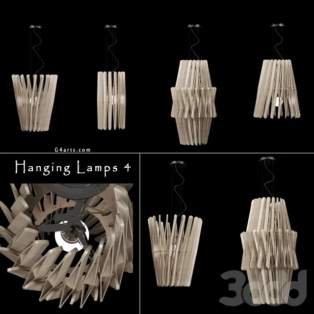 Hanging Lamps Wooden 4 – 216087