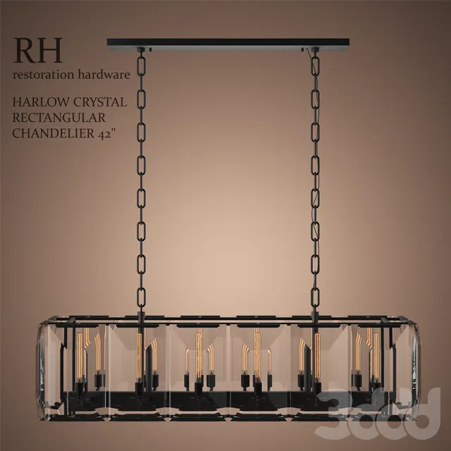 HARLOW CRYSTAL RECTANGULAR CHANDELIER 42 – 216143