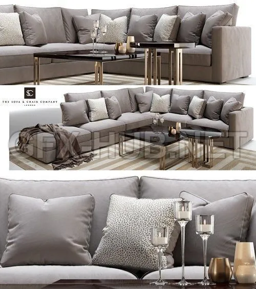Henley modular sofa and side coffee table – 216289