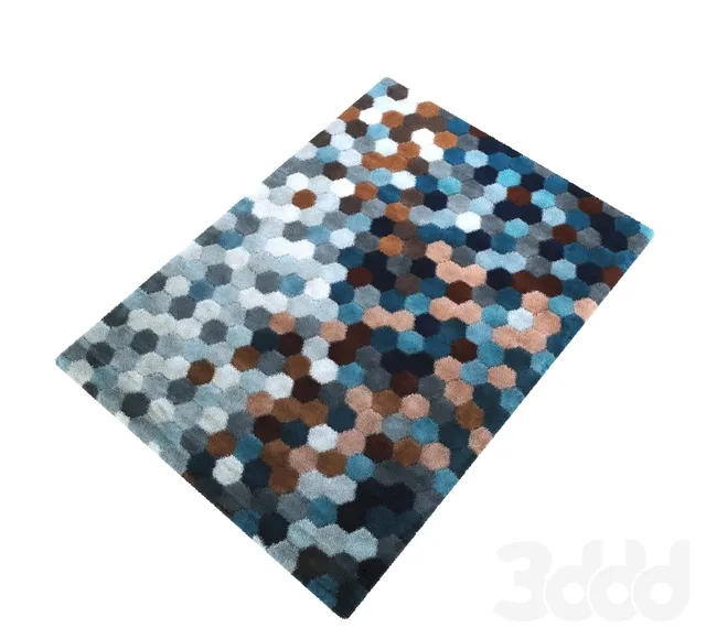 Hexagon colored Rug – 216321