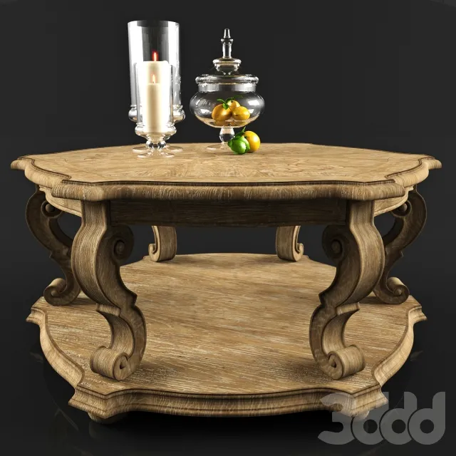 Hooker Furniture Living Room Solana Hexagonal Cocktail Table – 216485