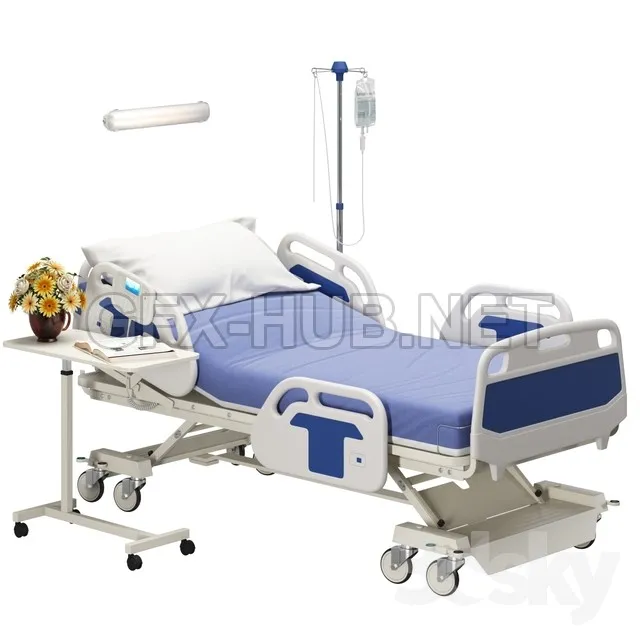 Hospital Bed 3d Model – 216529