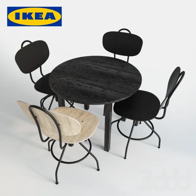 Ikea Bjursnas table and Kullaberg swivel chair – 216777