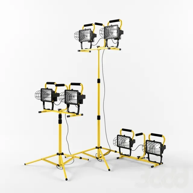 Ironton Halogen Dual Head Tripod Worklight — 1000 Watts16,000 LumensModel – L9001 – 217321