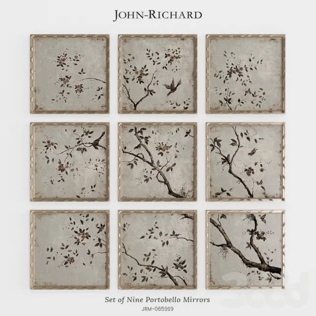 John Richard Set of Nine Portobello Mirrors – 217491