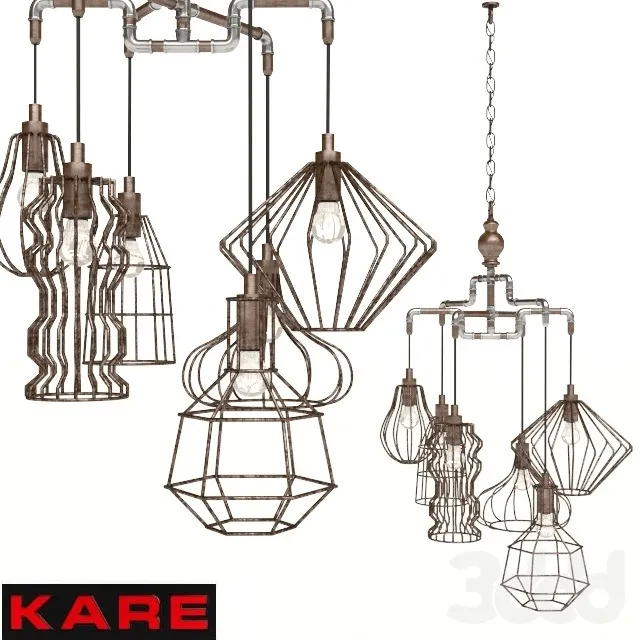 Kare Pendant Lamp Pipeline Wire 6lite – 217641