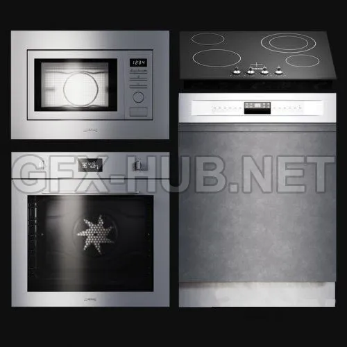 Kitchen Appliances Selezione 3d model – 217869