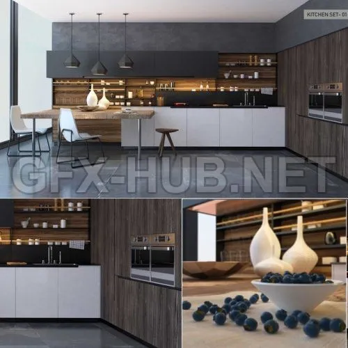 Kitchen set 01 3d model – 217965