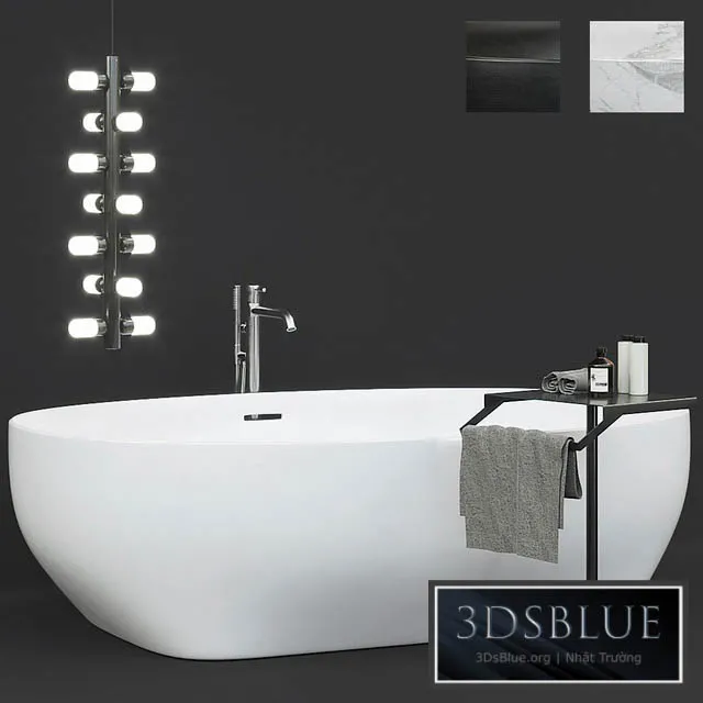 Antoniolupi bath Solidea table Gino 3DS Max - thumbnail 3