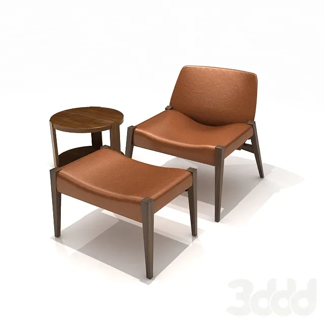 Leather Sofa ＋Footstool＋Side Table – 218723
