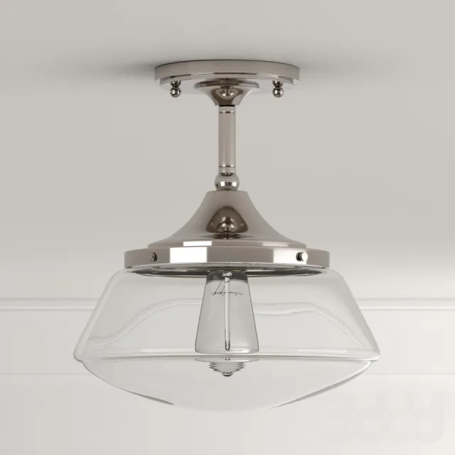 Light Polished Nickel Vintage Schoolhouse – 218893