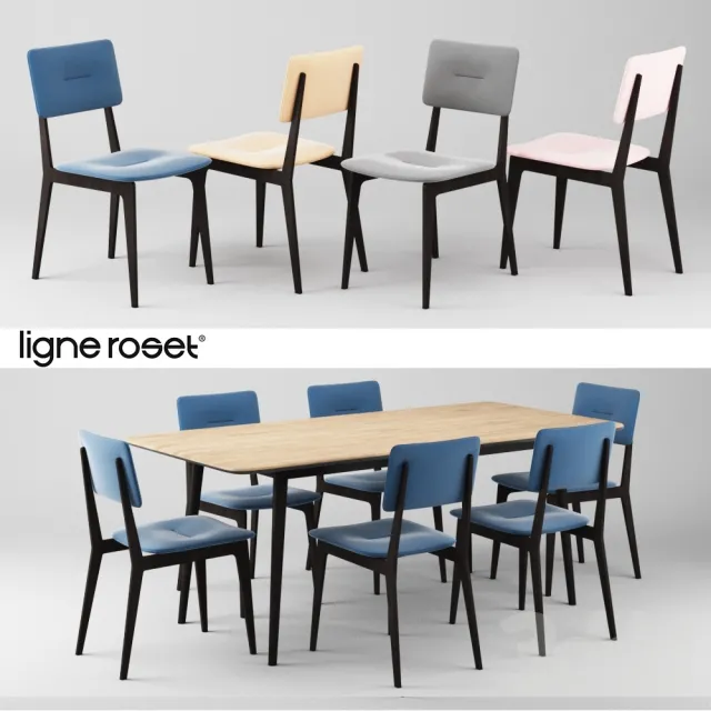 Ligne Roset Table Carlotta and Chair Felt 2 – 218945