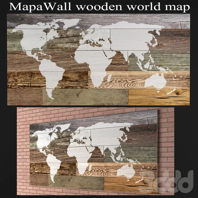 MapaWall_wooden_world_map – 219665