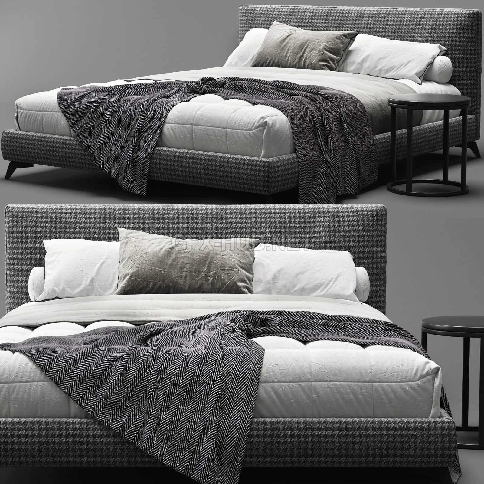 Meridiani Stone Up Bed B (Max 2012 Vray) – 219955