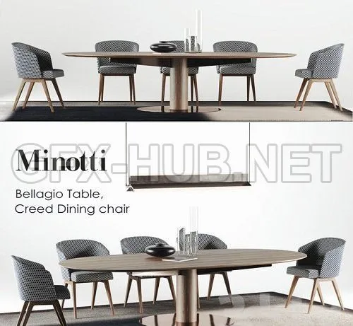 Minotti Bellagio set 3d Model – 220207