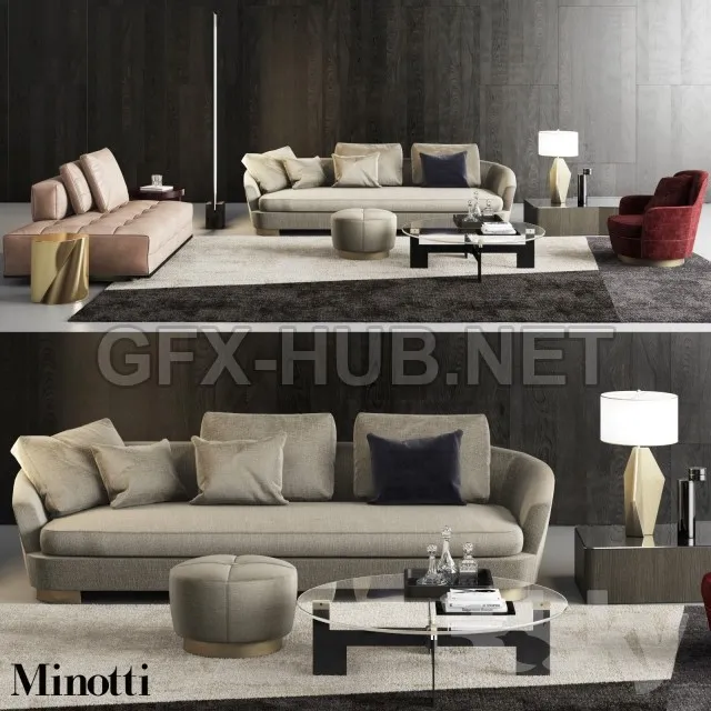 Minotti Grand Jacques Sofa Set – 220253