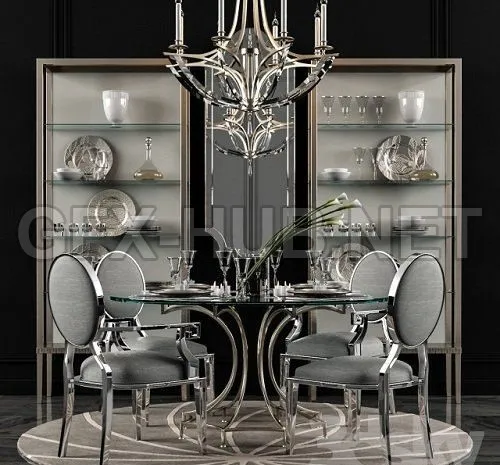 Miramont Round Dining Table (Bernhardt) 3D Model – 220361