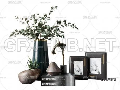 Modern book vase photo frame decoration 3d model – 220531