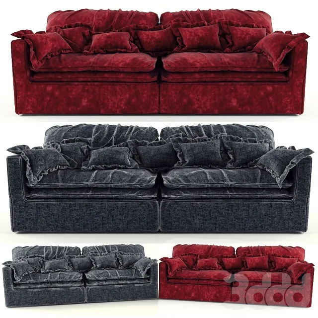 modern red black sofa – 220643
