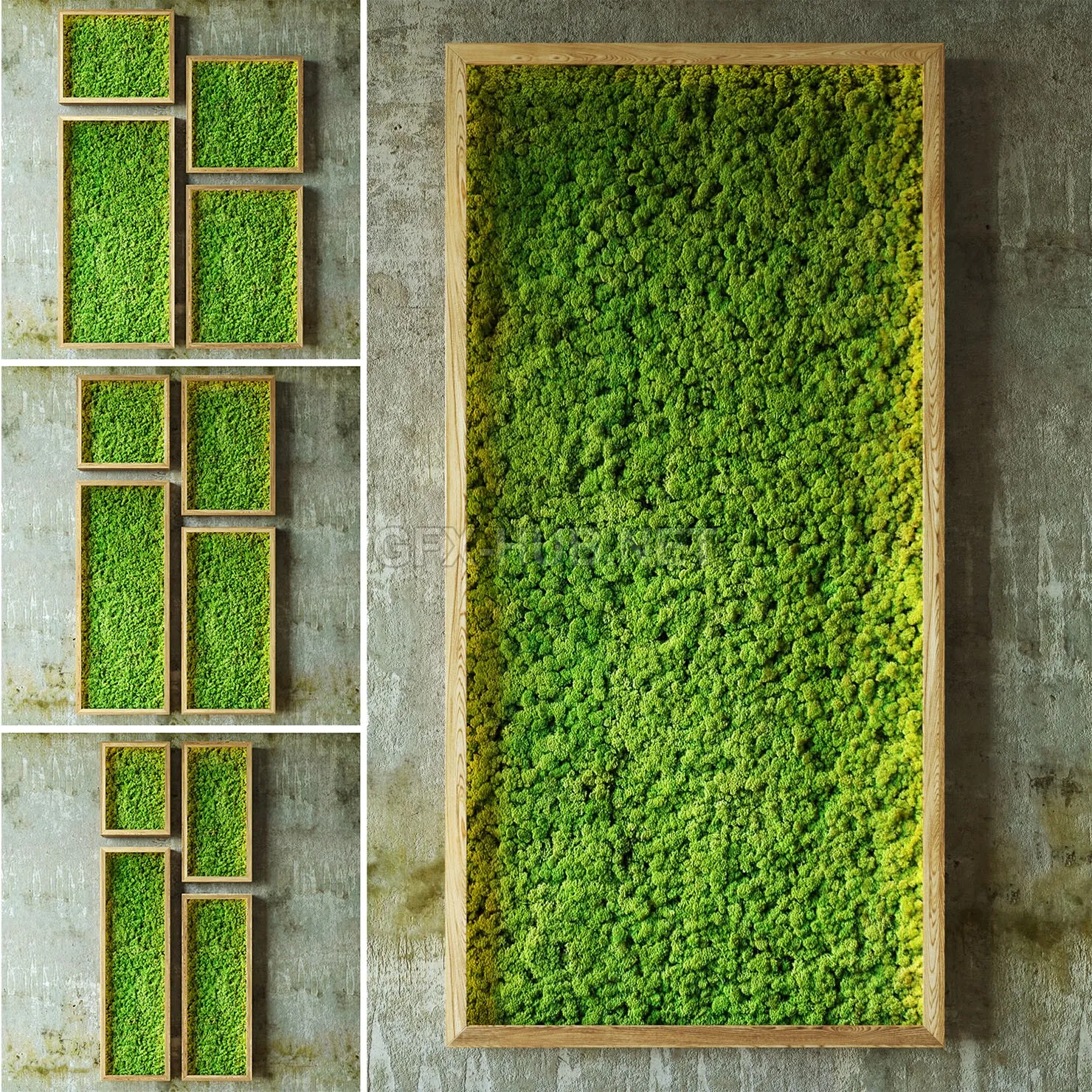 Moss green walls 3d Model – 220877