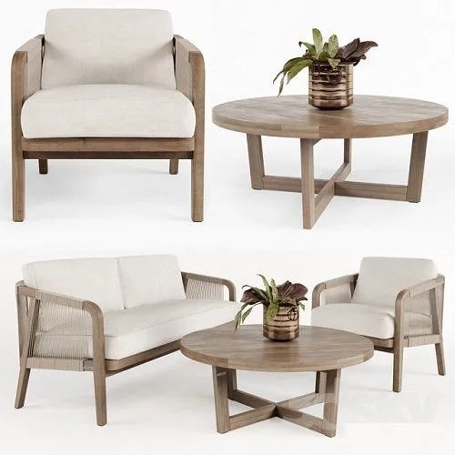 Outdoor Furniture w001 3D Model – 221927