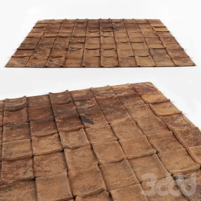 Patchwork leather rug – 222167